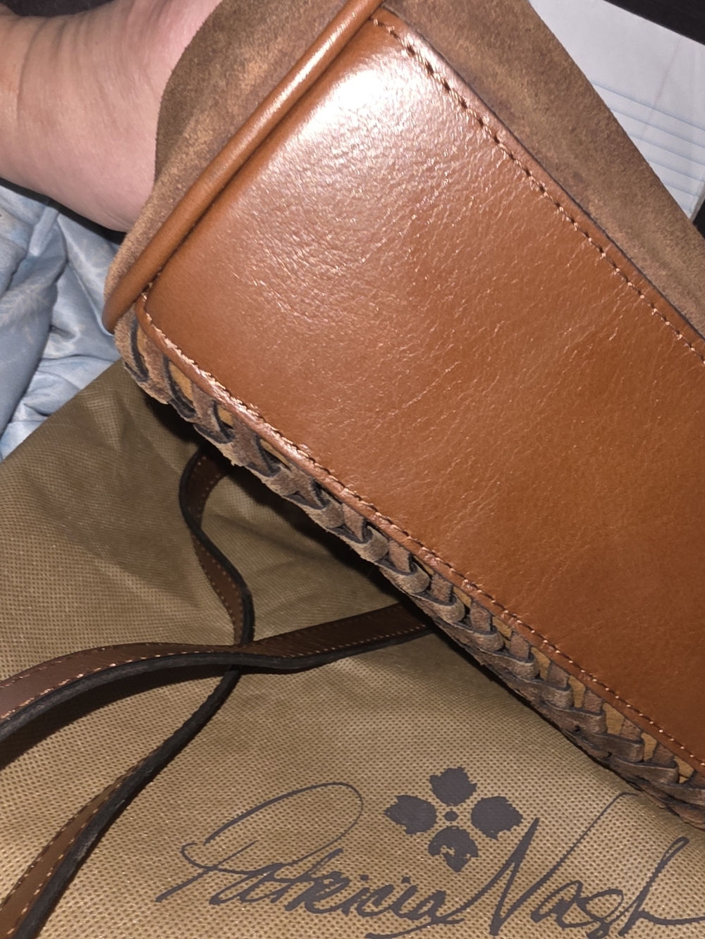 Patricia Nash Brown Woven Leather Crossbody Or Shoulder Bag New. Most Beautiful - Picture 10 of 10